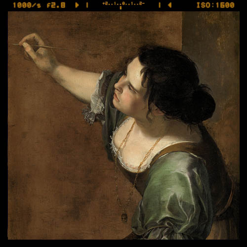 Artemisia Gentileschi in a frame